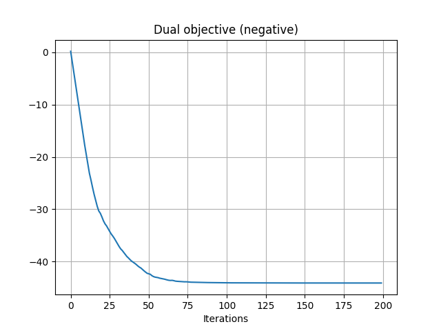 Dual objective (negative)